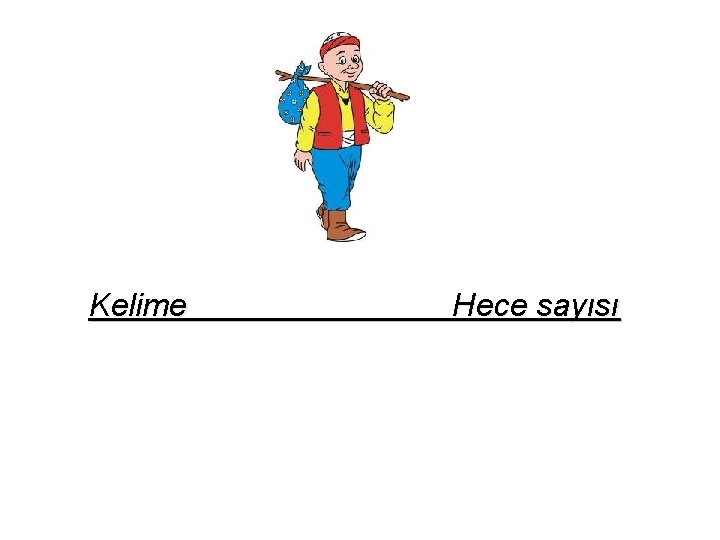 Kelime Hece sayısı 