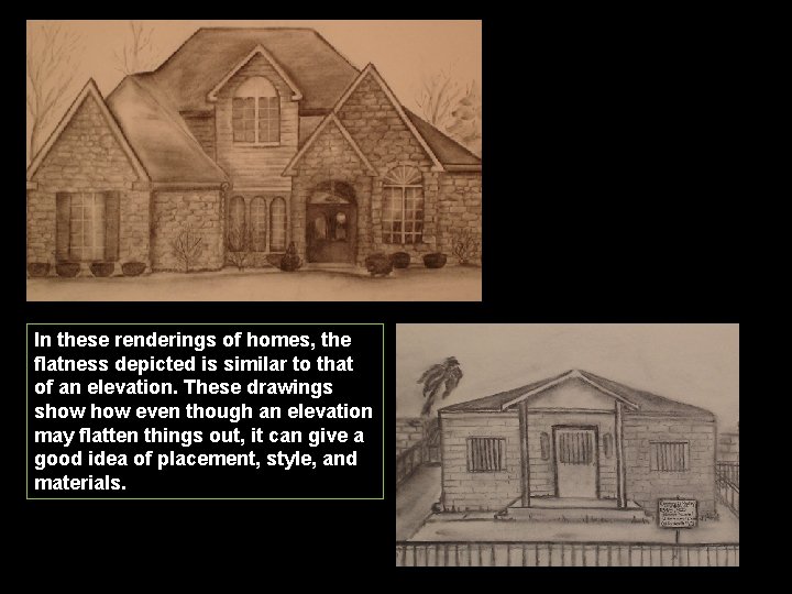 In these renderings of homes, the flatness depicted is similar to that of an