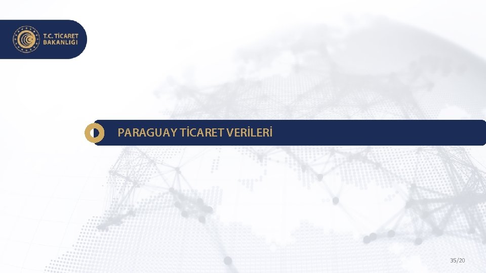 PARAGUAY TİCARET VERİLERİ 35/20 