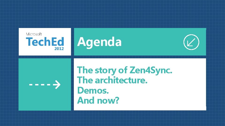 Agenda The story of Zen 4 Sync. The architecture. Demos. And now? 