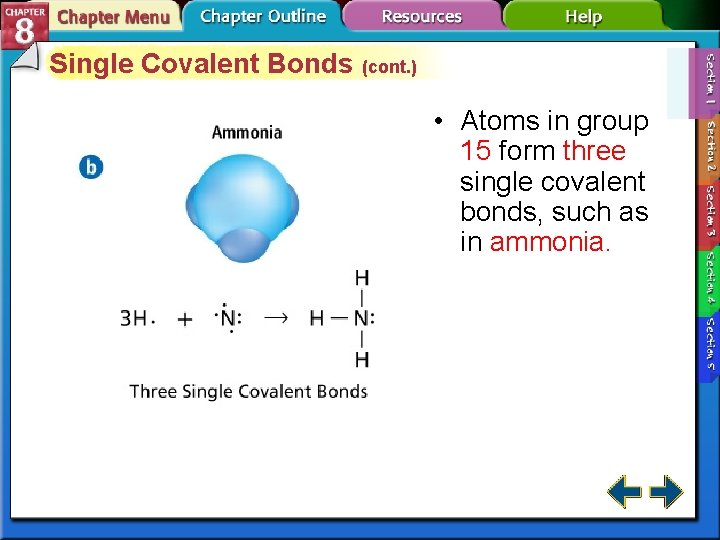Single Covalent Bonds (cont. ) • Atoms in group 15 form three single covalent