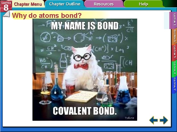 Why do atoms bond? 