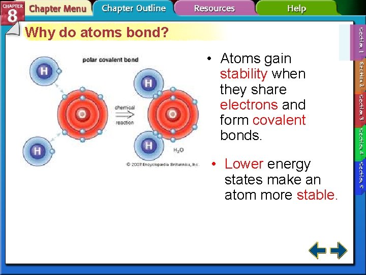 Why do atoms bond? • Atoms gain stability when they share electrons and form
