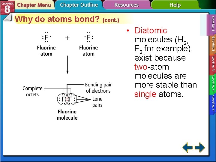 Why do atoms bond? (cont. ) • Diatomic molecules (H 2, F 2 for