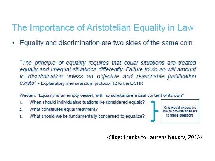 (Slide: thanks to Laurens Naudts, 2015) 