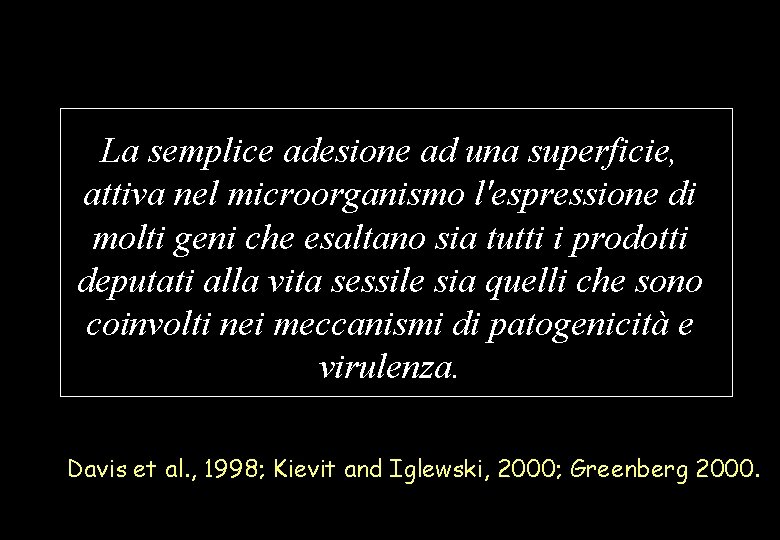 La semplice adesione ad una superficie, attiva nel microorganismo l'espressione di molti geni che