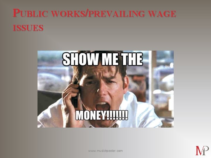 PUBLIC WORKS/PREVAILING WAGE ISSUES www. musickpeeler. com 