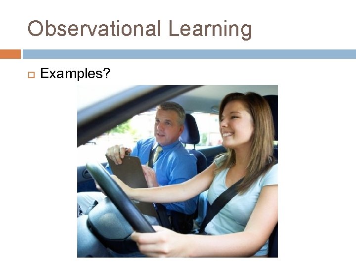 Observational Learning Examples? 