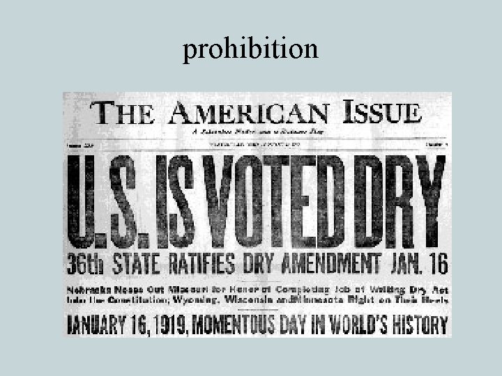 prohibition 