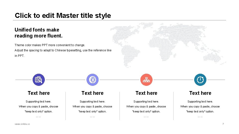 Click to edit Master title style Unified fonts make reading more fluent. Theme color