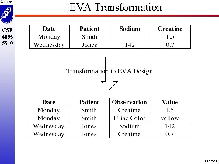 EVA Transformation CSE 4095 5810 AAHIE-12 