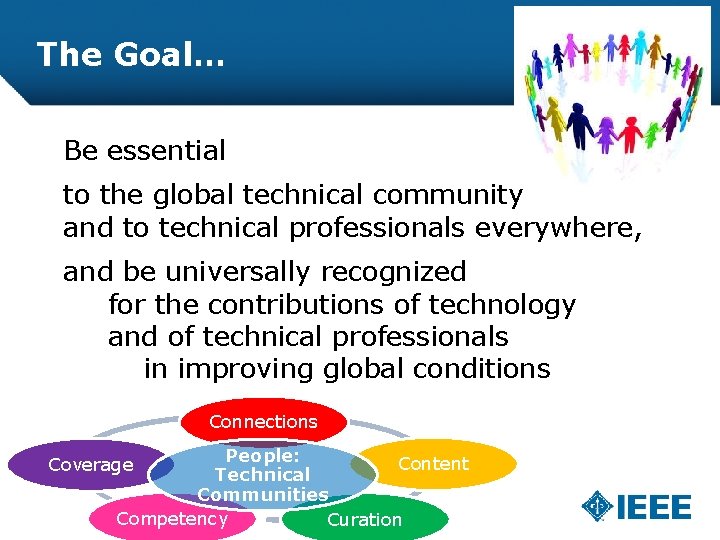 The Goal… Be essential to the global technical community and to technical professionals everywhere,