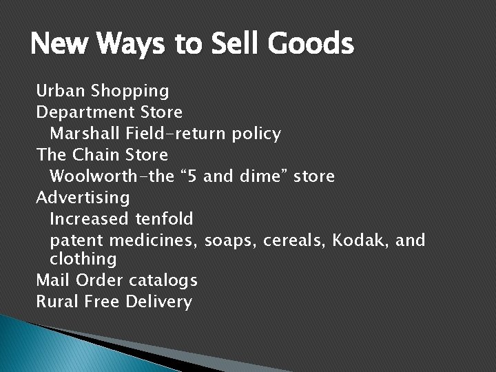 New Ways to Sell Goods Urban Shopping Department Store Marshall Field-return policy The Chain