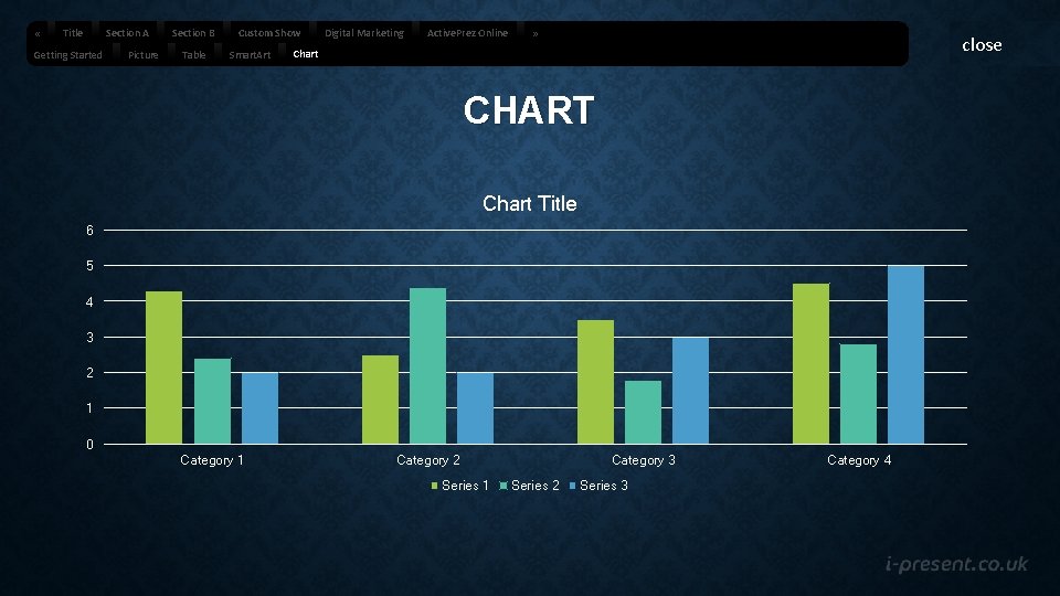  « Title Section A Getting Started Picture Section B Table Custom Show Smart.