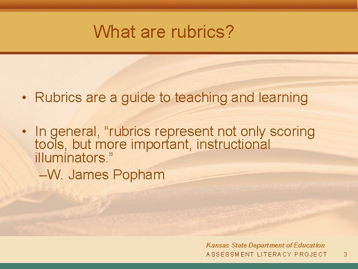 What are rubrics? • Rubrics are a guide to teaching and learning • In