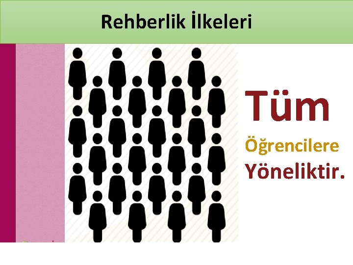 Rehberlik İlkeleri Tüm Öğrencilere Yöneliktir. 