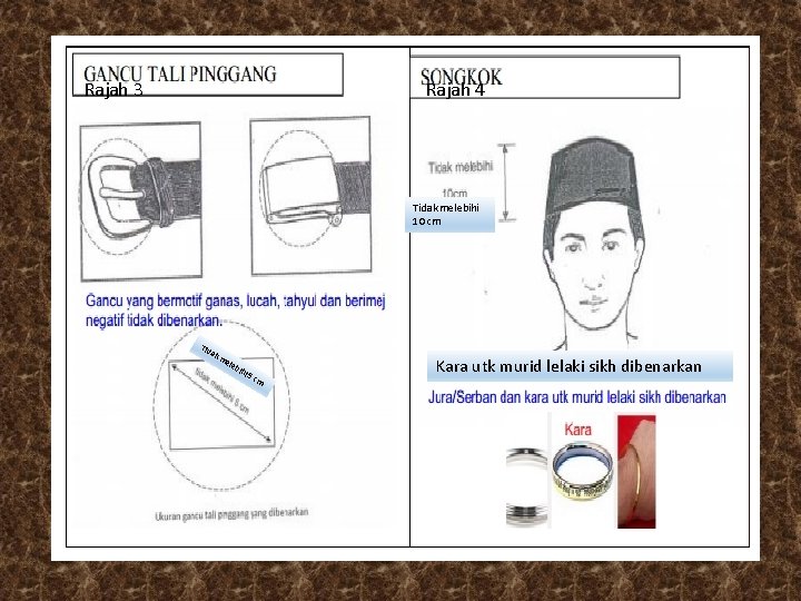 Rajah 3 Rajah 4 Tidak melebihi 10 cm Tid ak me leb ihi 5 Rajah 3 Rajah 4 Tidak melebihi 10 cm Tid ak me leb ihi 5