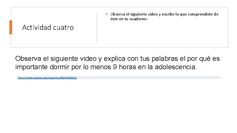 • Observa el siguiente video y escribe lo que comprendiste de éste en • Observa el siguiente video y escribe lo que comprendiste de éste en