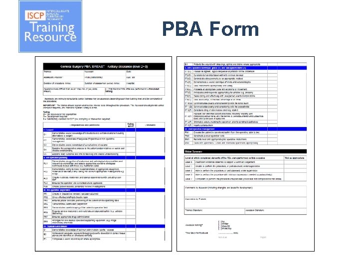 PBA Form 