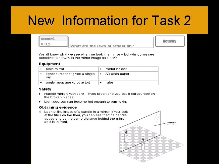 New Information for Task 2 