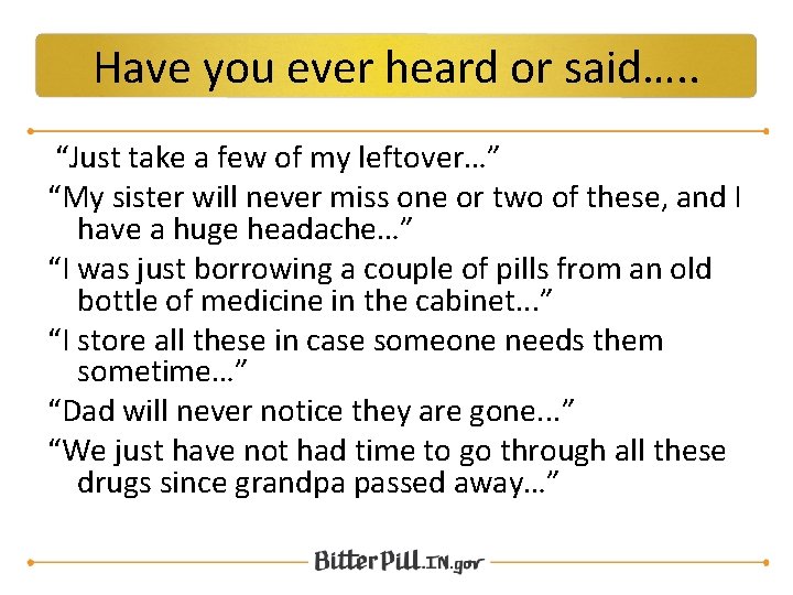 Have you ever heard or said…. . “Just take a few of my leftover…”