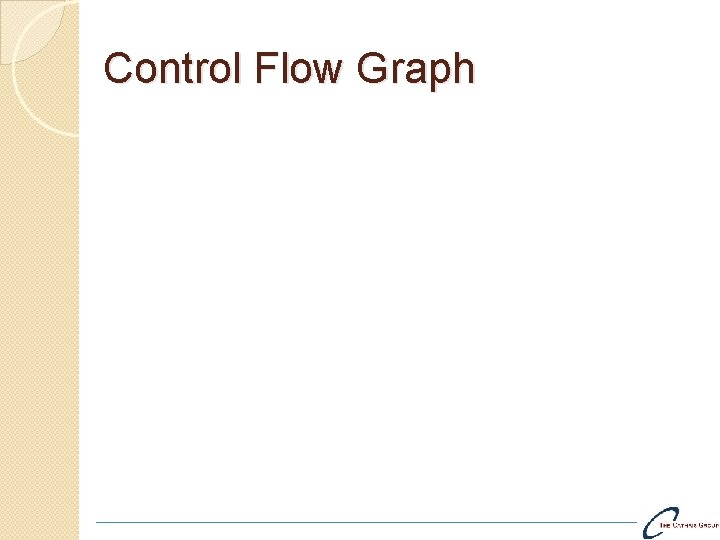 Control Flow Graph 