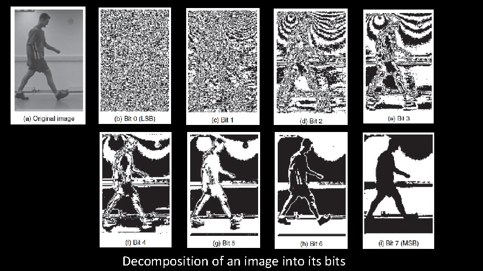 Decomposition of an image into its bits 