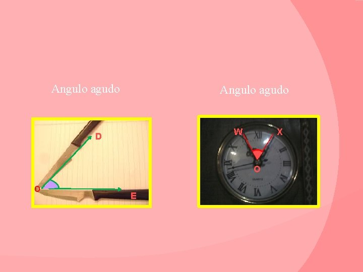 Angulo agudo W D X O O E 