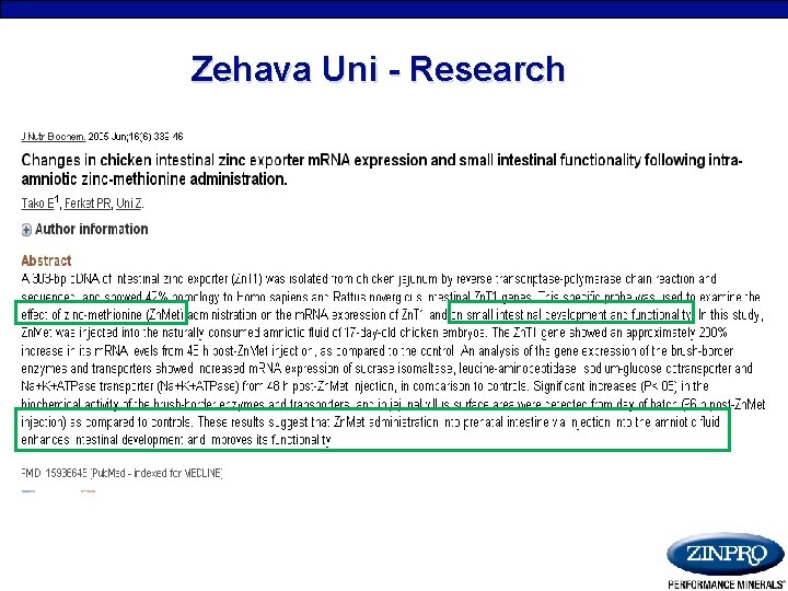 Zehava Uni - Research 