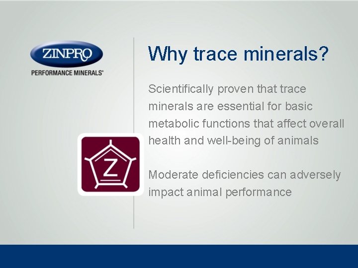 Why trace minerals? Scientifically proven that trace minerals are essential for basic metabolic functions