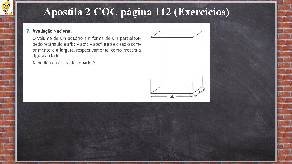 Apostila 2 COC página 112 (Exercícios) 