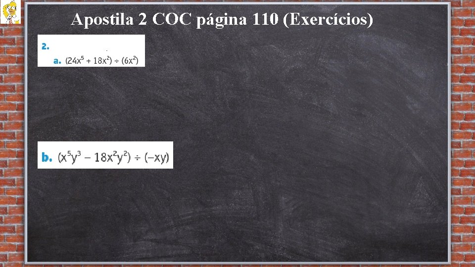 Apostila 2 COC página 110 (Exercícios) 