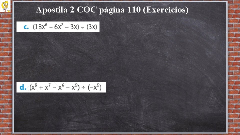 Apostila 2 COC página 110 (Exercícios) 