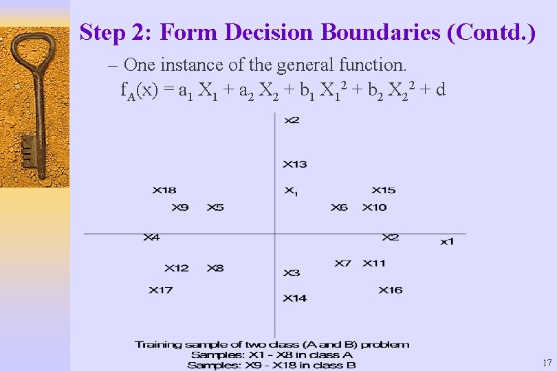 Step 2: Form Decision Boundaries (Contd. ) – One instance of the general function.