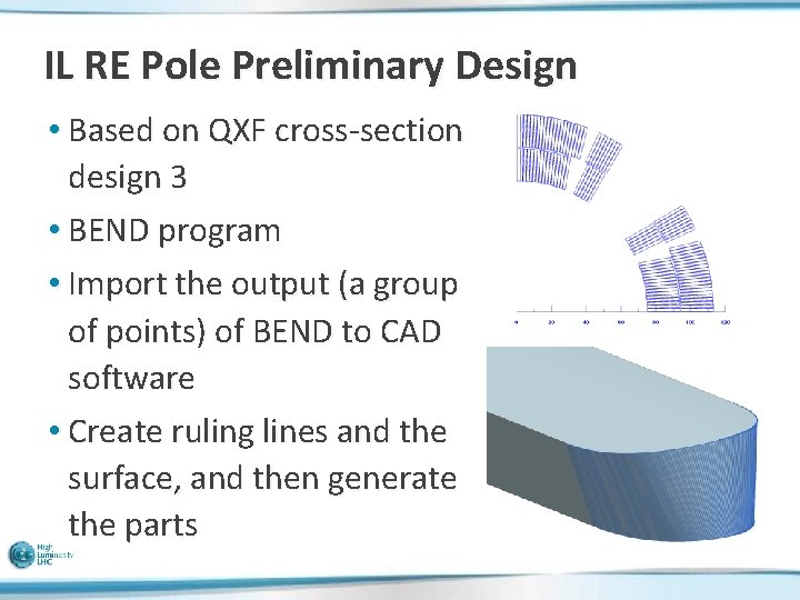 IL RE Pole Preliminary Design • Based on QXF cross-section design 3 • BEND