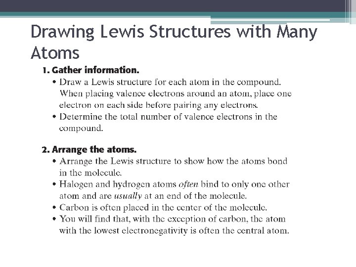 Drawing Lewis Structures with Many Atoms 