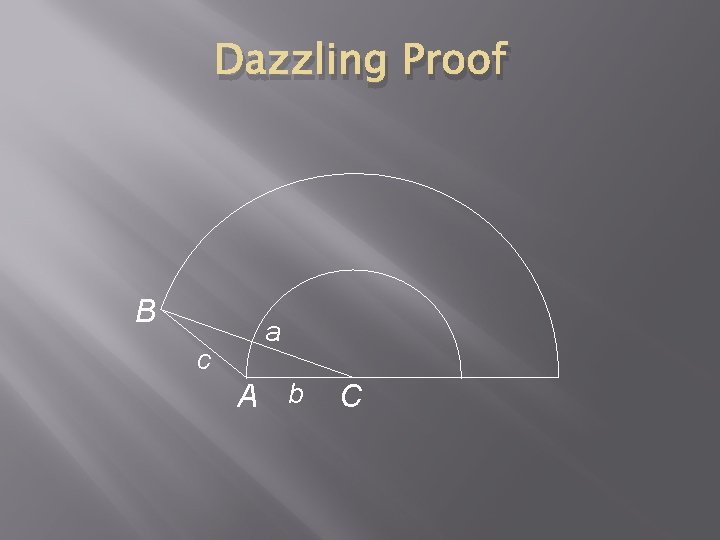 Dazzling Proof B c a A b C Dazzling Proof B c a A b C