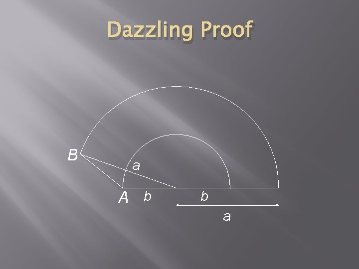 Dazzling Proof B a A b b a Dazzling Proof B a A b b a