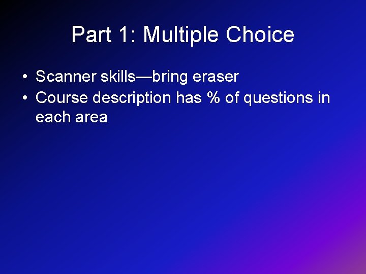 AP Test Basics How to get the credit