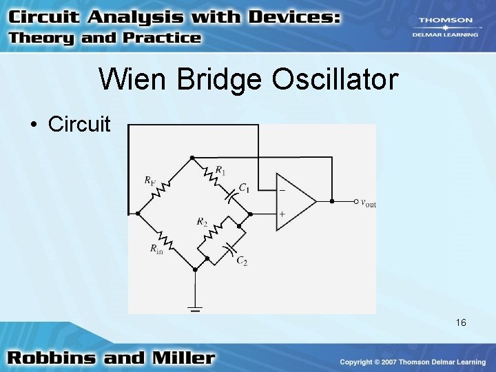 Wien Bridge Oscillator • Circuit 16 