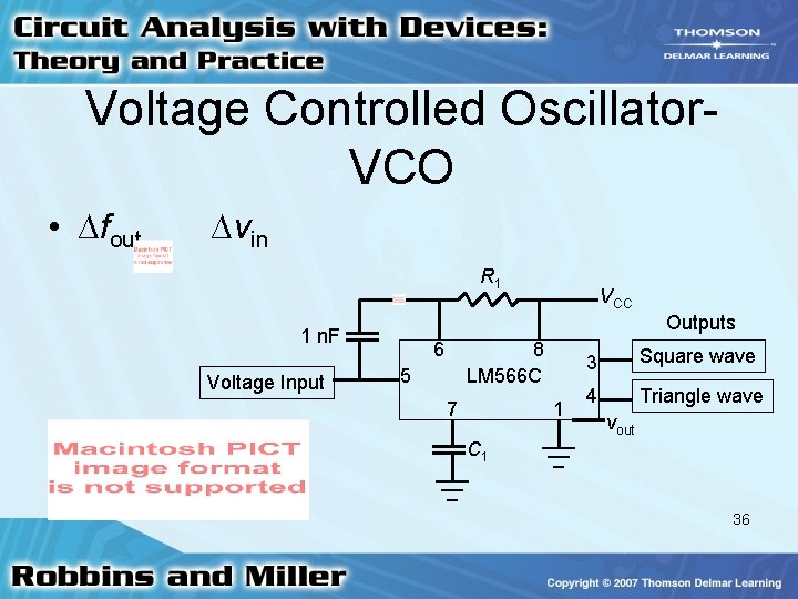 Voltage Controlled Oscillator. VCO • ∆fout ∆vin R 1 Outputs 1 n. F Voltage