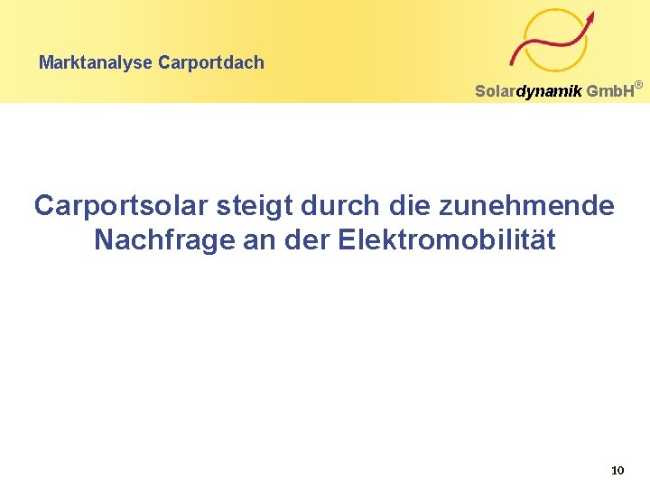 Marktanalyse Carportdach Solardynamik Gmb. H Carportsolar steigt durch die zunehmende Nachfrage an der Elektromobilität
