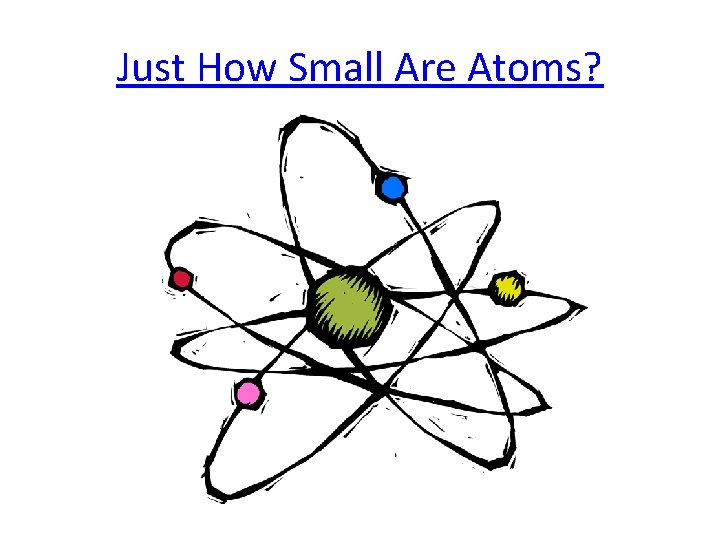 Just How Small Are Atoms? 