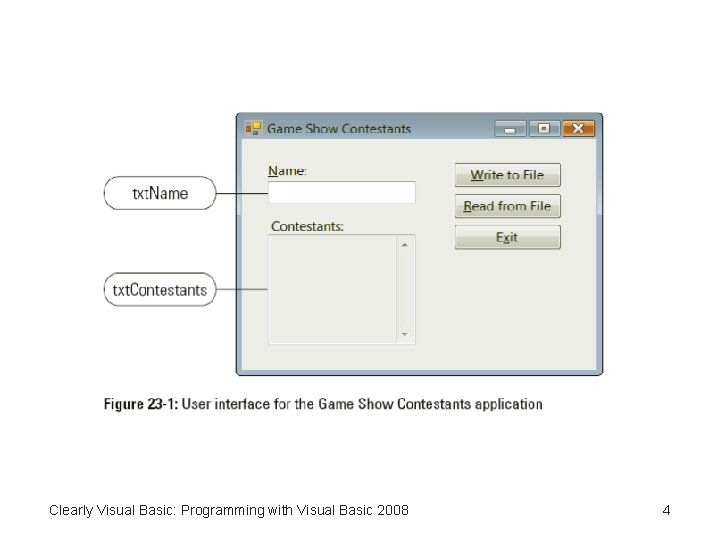 Clearly Visual Basic: Programming with Visual Basic 2008 4 