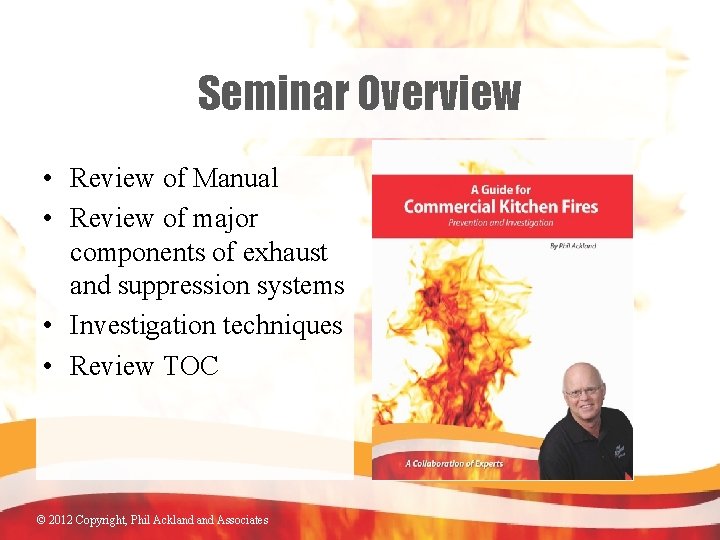 Seminar Overview • Review of Manual • Review of major components of exhaust and