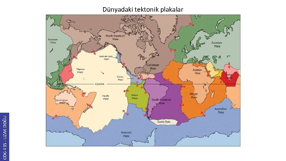 COG 435 - UZAK DOĞU Dünyadaki tektonik plakalar 