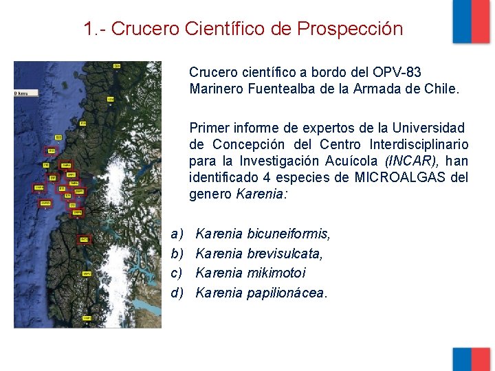 1. - Crucero Científico de Prospección Crucero científico a bordo del OPV-83 Marinero Fuentealba