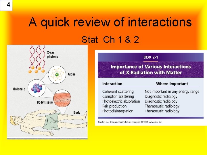 4 A quick review of interactions Stat Ch 1 & 2 