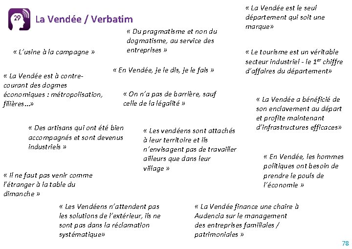 La Vendée / Verbatim « Du pragmatisme et non du dogmatisme, au service des