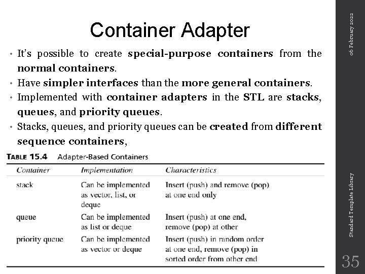 06 February 2022 It’s possible to create special-purpose containers from the normal containers. •